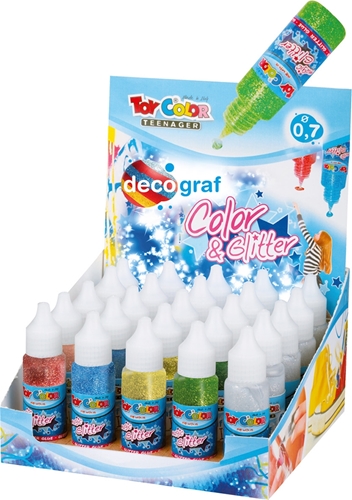 Picture of TOY COLOR magic glitter ljepilo 25 ml – stalak 30 kom