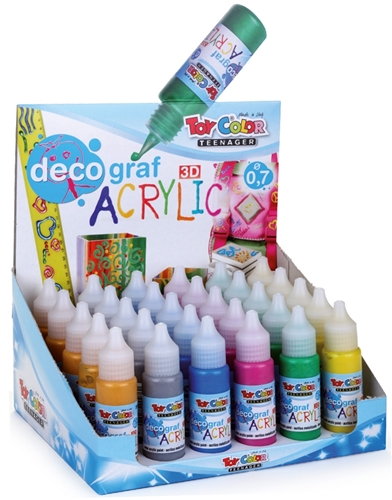 Picture of TOY COLOR akril metal decograf 25 ml – stalak 30 kom