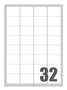 Slika od SAMOLJEPLJIVE etikete Megastar 47,5x35 mm – 32 na listu