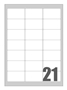 Slika SAMOLEPILNE ETIKETE MEGASTAR 63,5X38,1 MM-21 NA LISTU