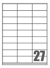 Picture of Self-adhesive labels Megastar 70x32 mm – 27 per sheet
