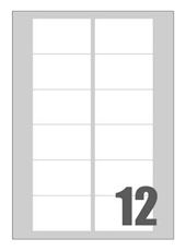 Slika SAMOLEPILNE ETIKETEMEGASTAR 76X46 MM-12 NA LISTU