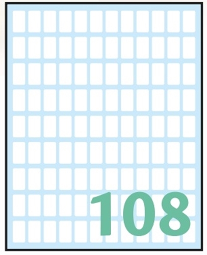Picture of WHITE samoljepljive etikete 14x8