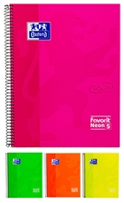 Picture of OXFORD NEON 5 SPIRAL NOTEBOOK SQUARED