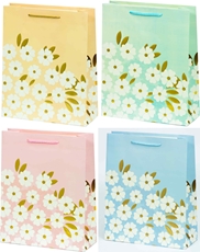 Slika GOLD FLOWERS UKRASNA VREĆICA MEDIUM