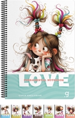 Slika LOVE BOOK SPIRALNI BLOKIĆ A6 CRTE